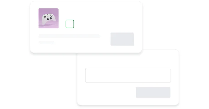Google illustration of an App campaign asset form with an app icon, text fields and an image placeholder