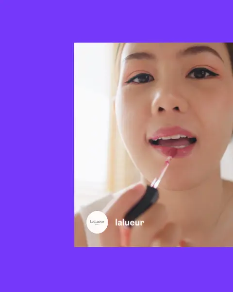 Full-screen Instagram Stories ad for a lipstick brand
