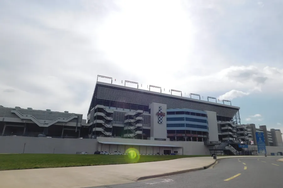 Charlotte Motor Speedway quad-oval track and grandstands in Concord, North Carolina
