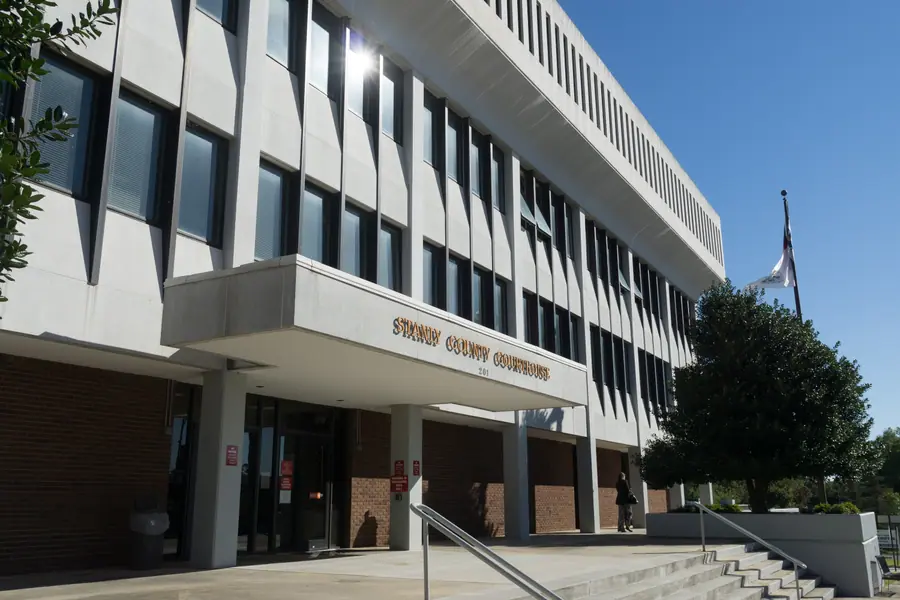 Stanly County Courthouse brick civic and judicial facility in downtown Albemarle, North Carolina