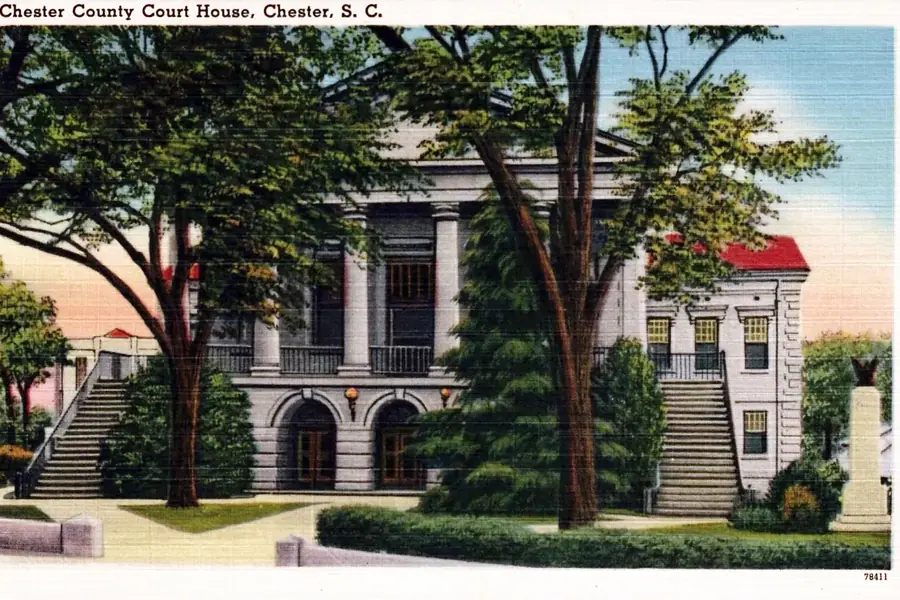 Historic Chester County Courthouse designed by architect Robert Mills in downtown Chester
