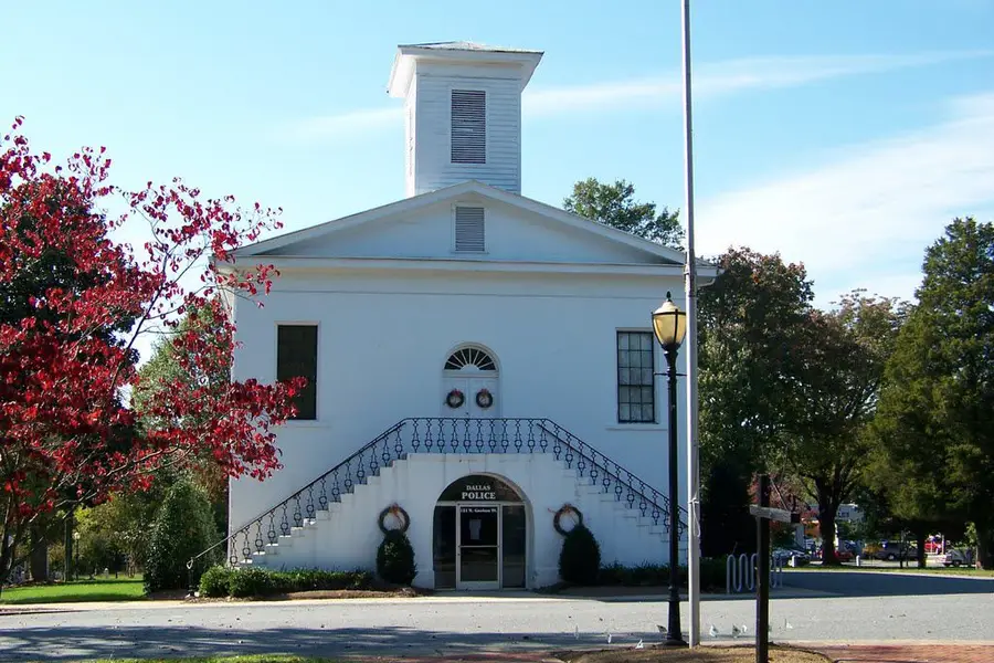 Historic Gaston County Courthouse and historic Court Square in downtown Dallas, North Carolina