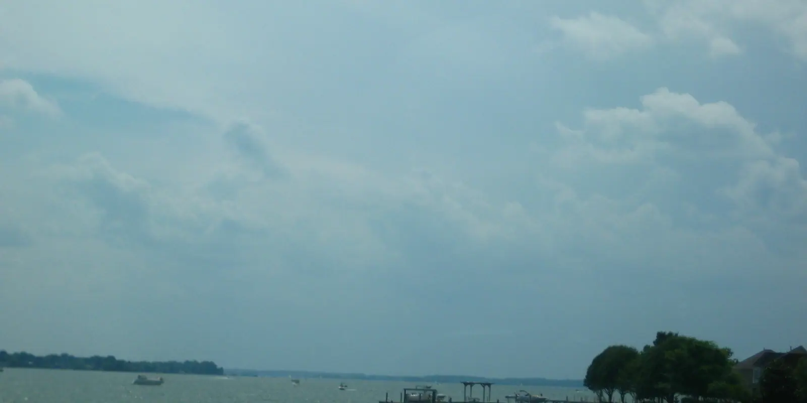 Scenic open waters and forested coves along Lake Norman near Davidson, North Carolina