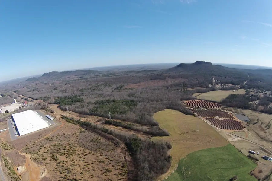 Scenic view of Crowders Mountain and Kings Pinnacle ridge near Kings Mountain, North Carolina