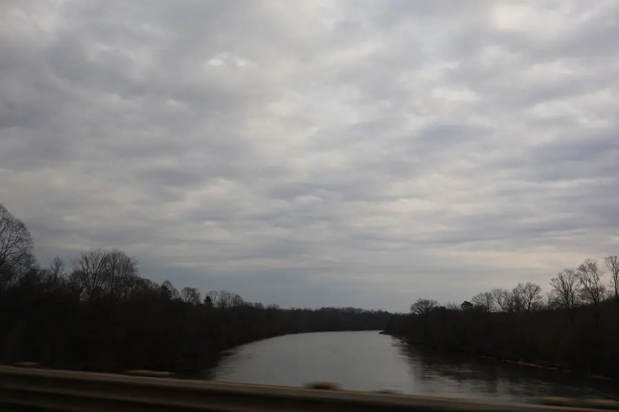 Interstate 40 bridge spanning the expansive Catawba River corridor near Long View