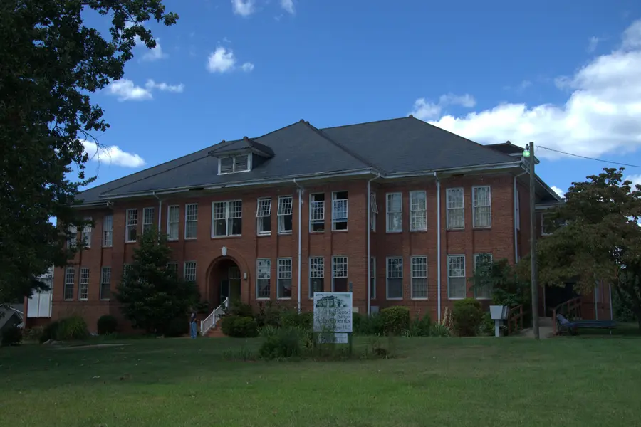 Historic brick architecture of Highland School in the Western Piedmont region