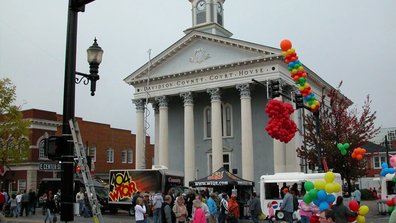 Lively outdoor community crowd gathered for regional festival and celebration in the Carolinas