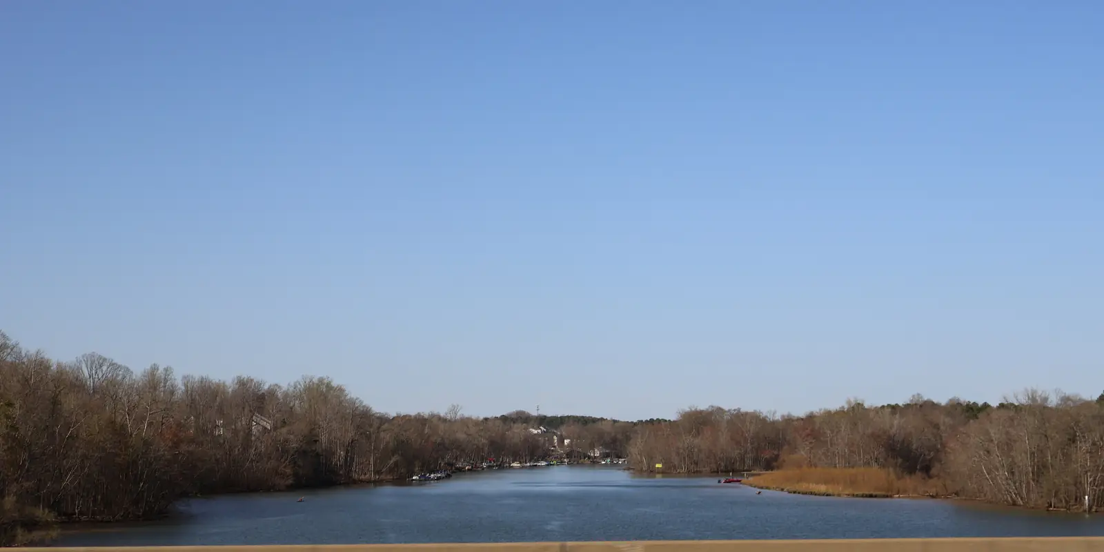 Catawba River spanning the Gaston and Mecklenburg county border near Mount Holly, North Carolina