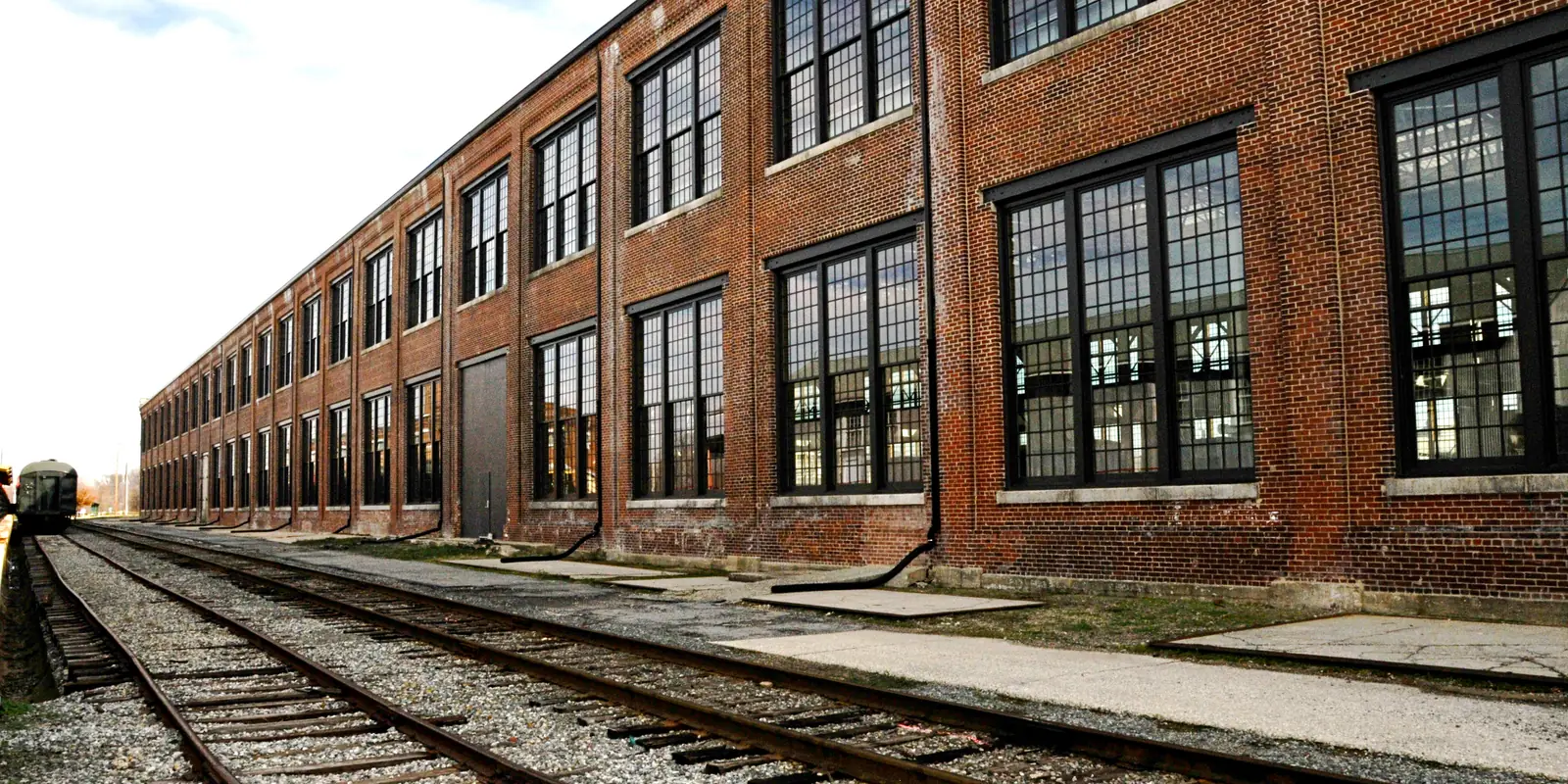 Vintage locomotives and restoration bays inside historic Spencer Shops near Salisbury NC