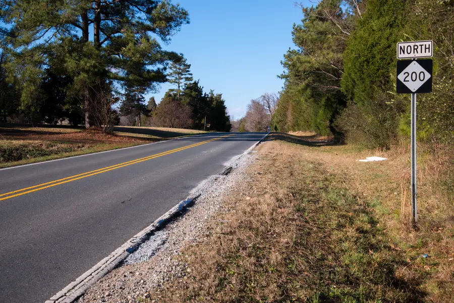 Scenic North Carolina Highway 200 corridor stretching through the countryside of Unionville