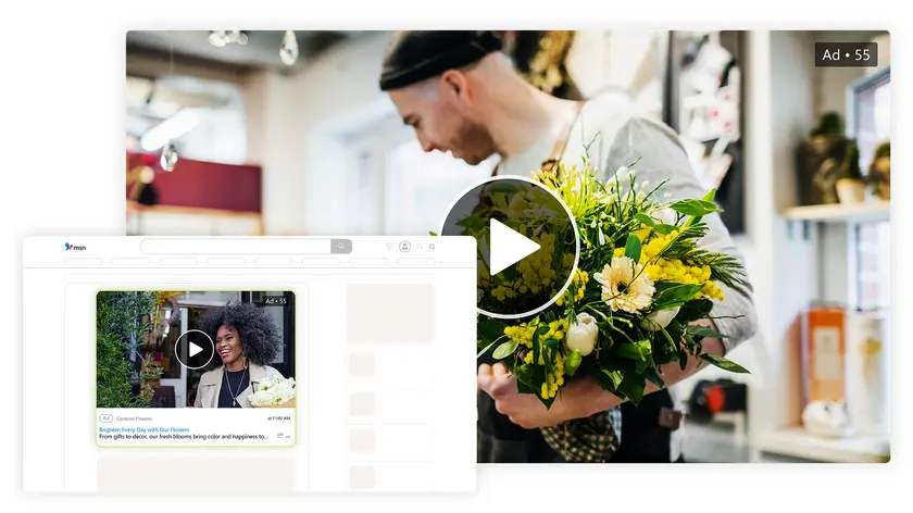 Video ad playing in a Microsoft news feed beside the articles