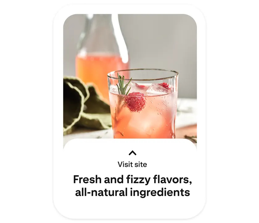 Pinterest consideration campaign example with a Visit site button on a promoted Pin