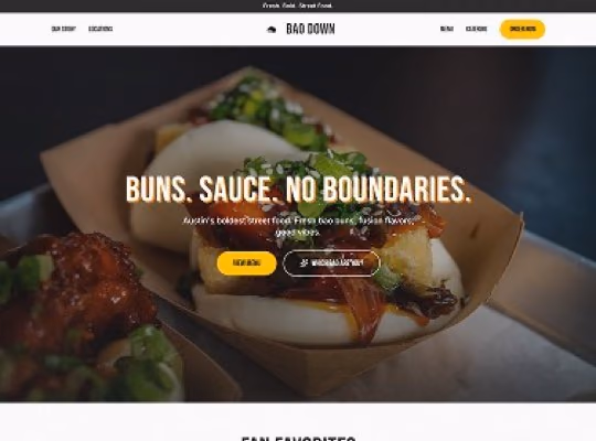 Asian Fusion Restaurant custom website design in Ballantyne NC by Overtop Media Digital Marketing