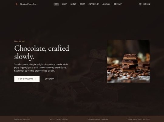 Artisanal Chocolate E-Commerce custom website design in Davidson NC by Overtop Media Digital Marketing