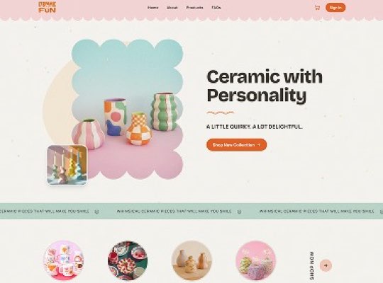 Ceramics E-Commerce Shop custom website design in Concord NC by Overtop Media Digital Marketing