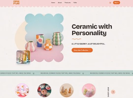Ceramics E-Commerce Shop custom website design in Myers Park NC by Overtop Media Digital Marketing