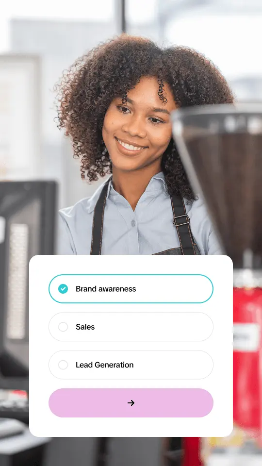 TikTok campaign setup asking whether the goal is brand awareness, sales or lead generation