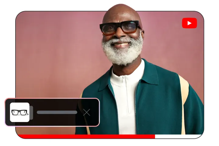 Google illustration of a skippable YouTube in-stream video ad with a product card and progress bar