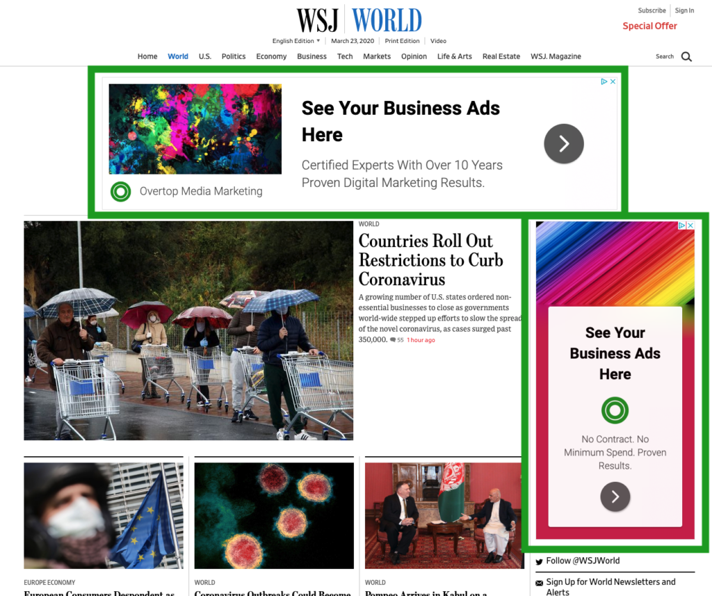 WSJ - Overtop Media Digital Marketing, in Charlotte NC